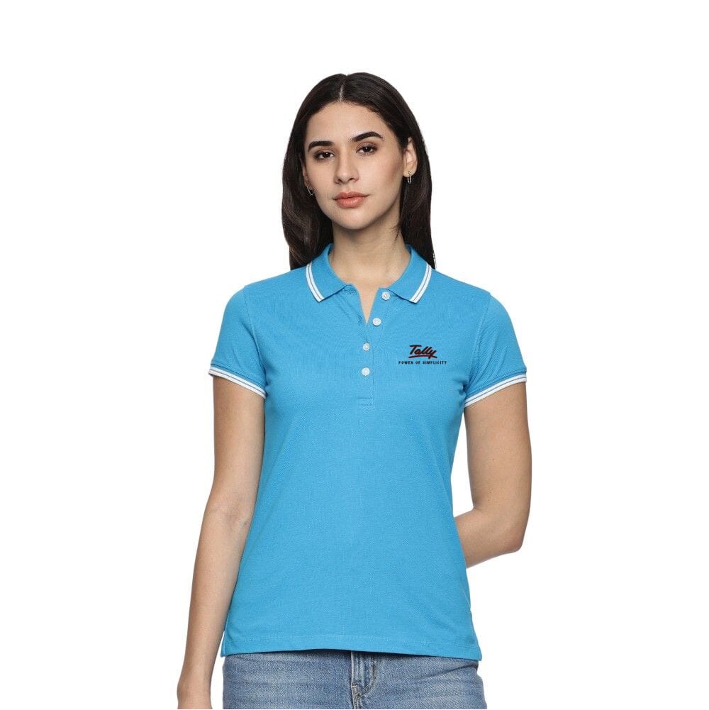 Allen Solly Polo T-shirt Women- Sky Blue